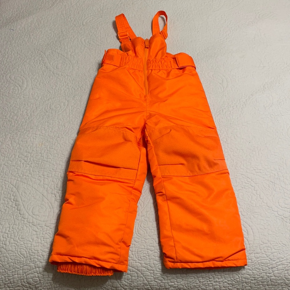 Cat and Jack 3T orange snow bibs